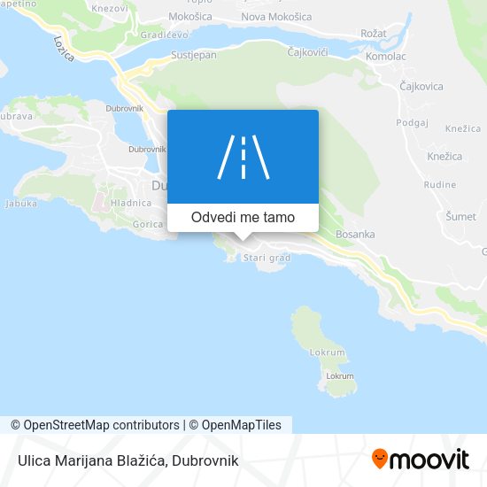 Karta Ulica Marijana Blažića