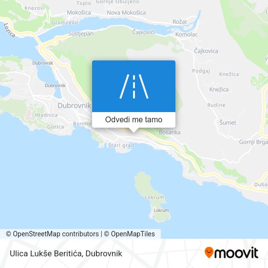 Karta Ulica Lukše Beritića