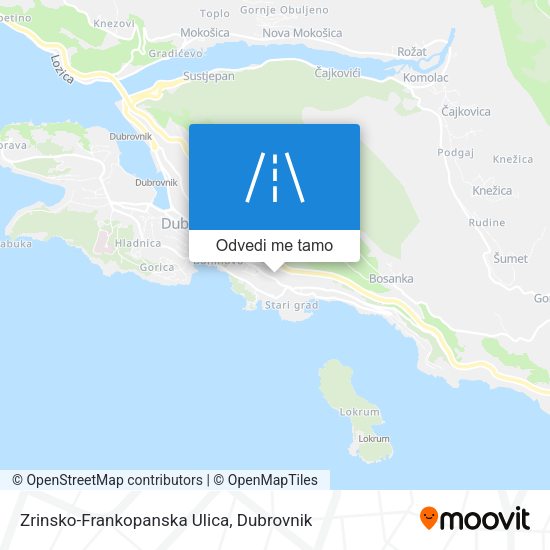 Karta Zrinsko-Frankopanska Ulica