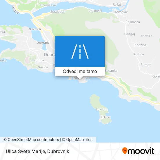 Karta Ulica Svete Marije