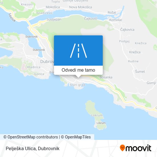 Karta Pelješka Ulica