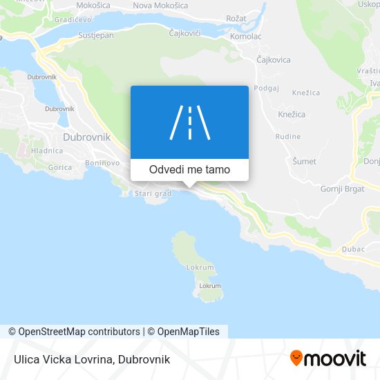 Karta Ulica Vicka Lovrina