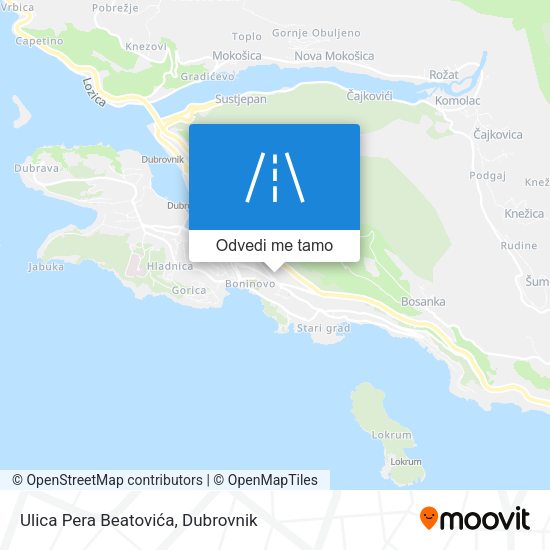 Karta Ulica Pera Beatovića