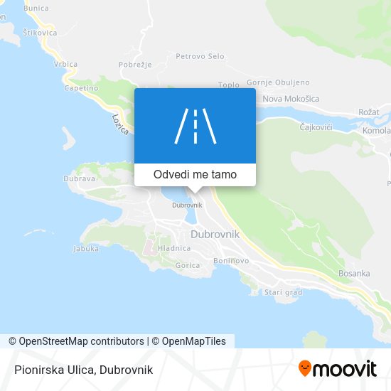 Karta Pionirska Ulica