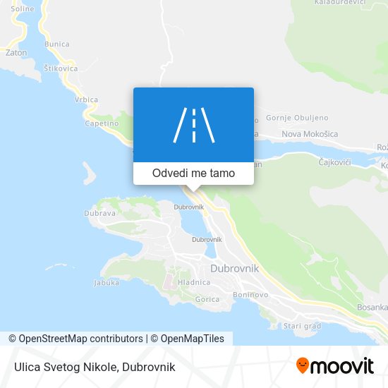 Karta Ulica Svetog Nikole