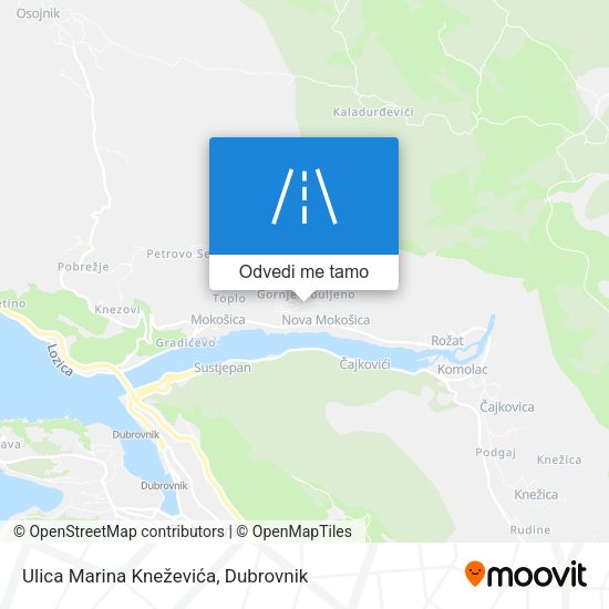Karta Ulica Marina Kneževića