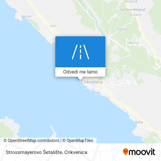Karta Strossmayerovo Šetalište