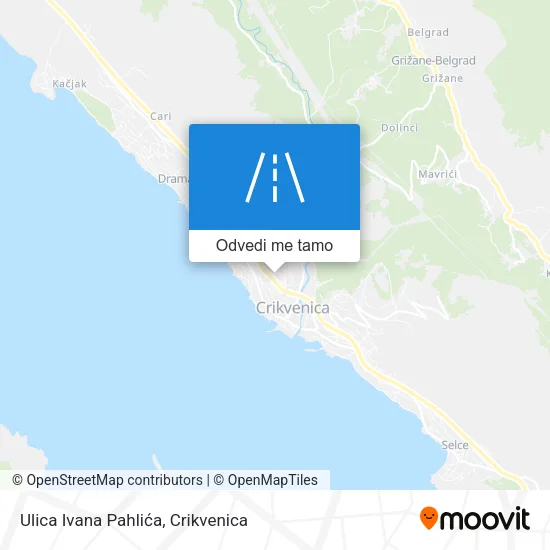 Karta Ulica Ivana Pahlića