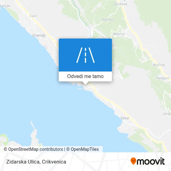 Karta Zidarska Ulica