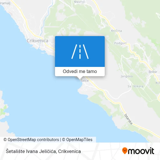 Karta Šetalište Ivana Jeličića