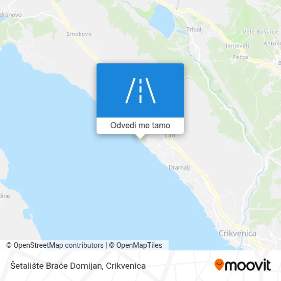 Karta Šetalište Braće Domijan