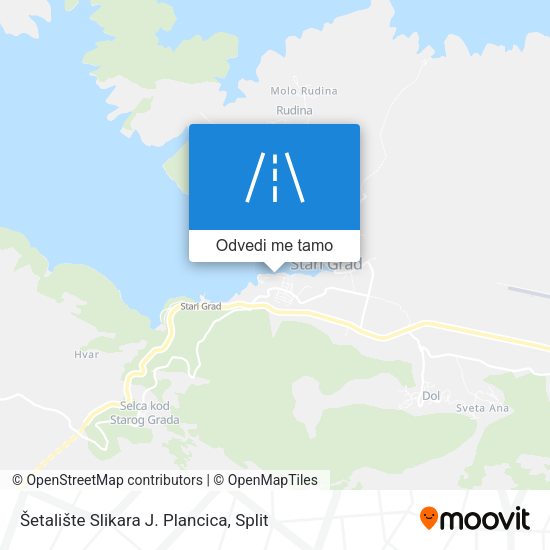 Karta Šetalište Slikara J. Plancica