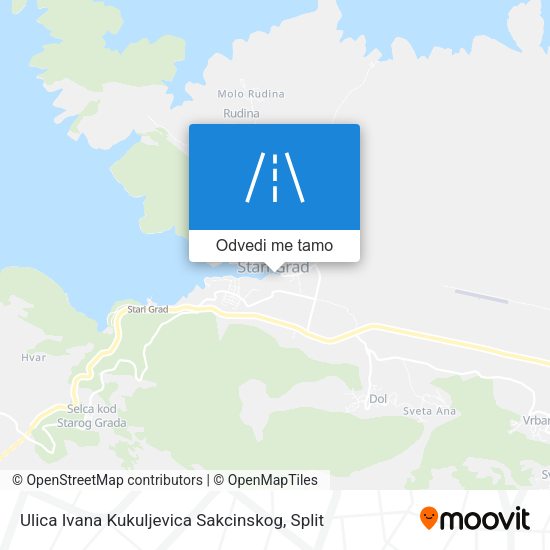 Karta Ulica Ivana Kukuljevica Sakcinskog