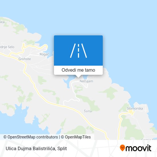 Karta Ulica Dujma Balistrilića