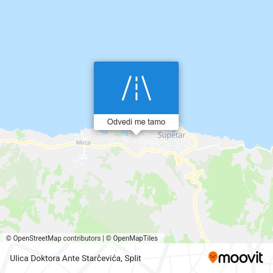 Karta Ulica Doktora Ante Starčevića