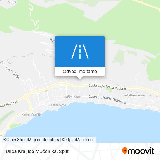 Karta Ulica Kraljice Mučenika