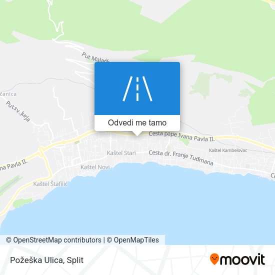 Karta Požeška Ulica