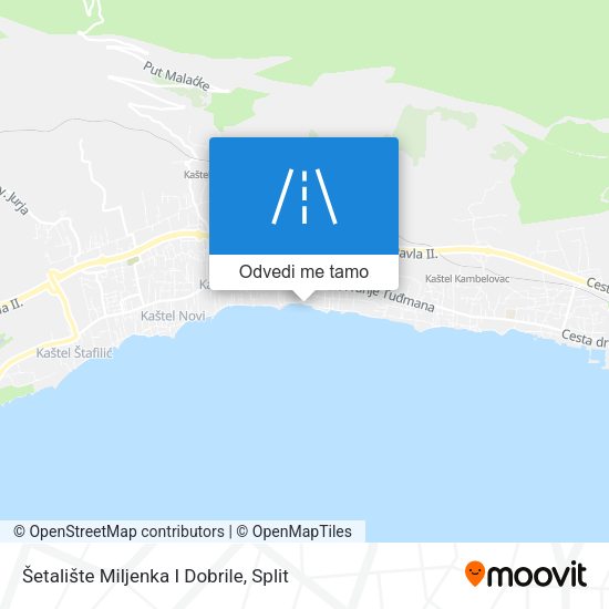 Karta Šetalište Miljenka I Dobrile