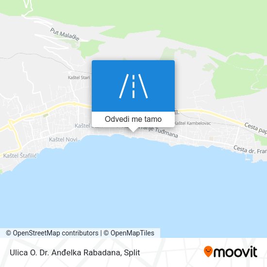 Karta Ulica O. Dr. Anđelka Rabadana
