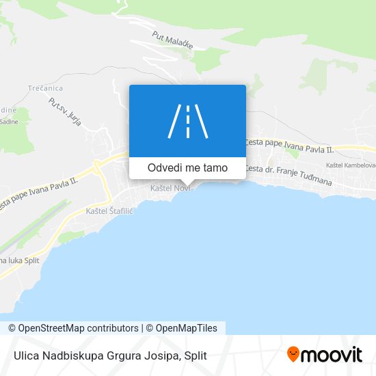 Karta Ulica Nadbiskupa Grgura Josipa