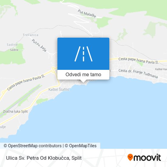 Karta Ulica Sv. Petra Od Klobučca