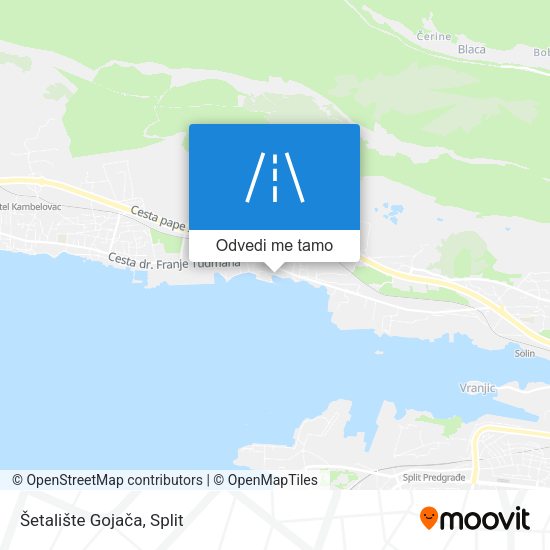 Karta Šetalište Gojača