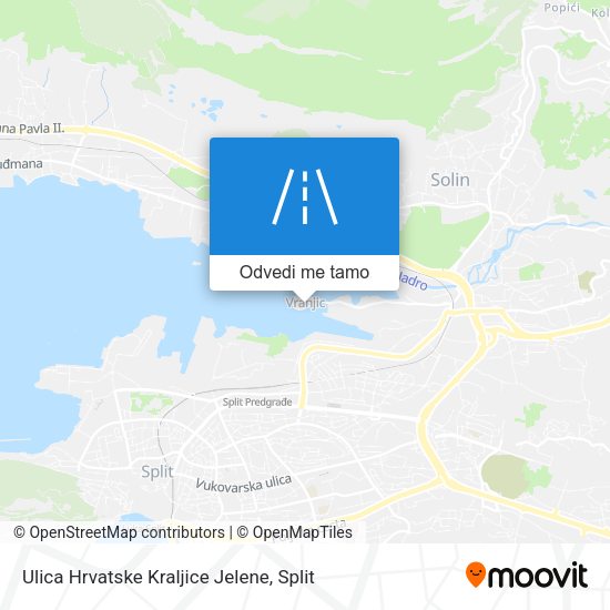 Karta Ulica Hrvatske Kraljice Jelene