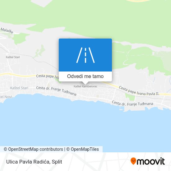 Karta Ulica Pavla Radića