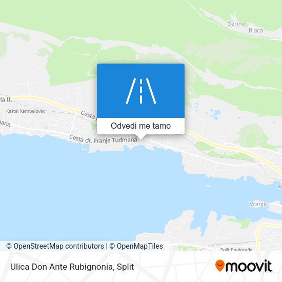 Karta Ulica Don Ante Rubignonia