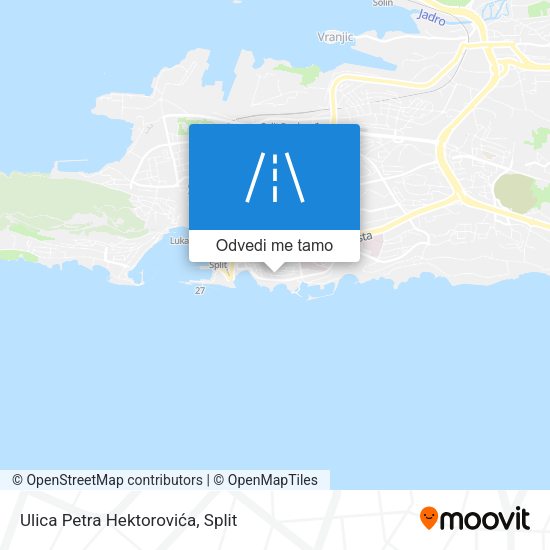 Karta Ulica Petra Hektorovića