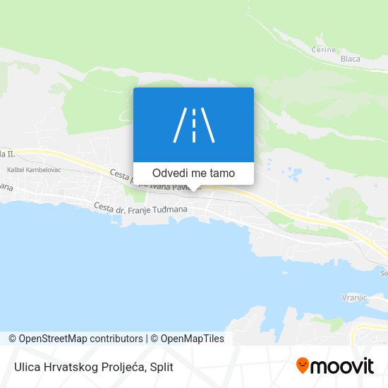 Karta Ulica Hrvatskog Proljeća