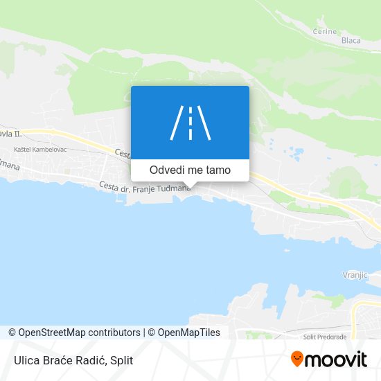 Karta Ulica Braće Radić