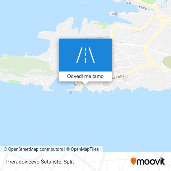 Karta Preradovićevo Šetalište