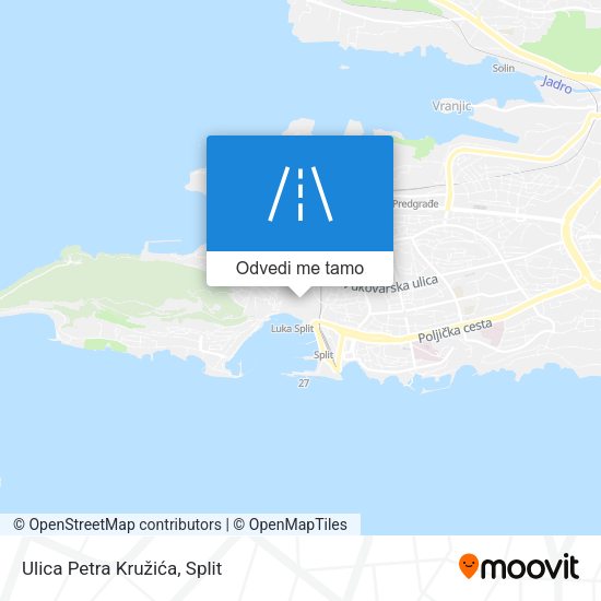 Karta Ulica Petra Kružića