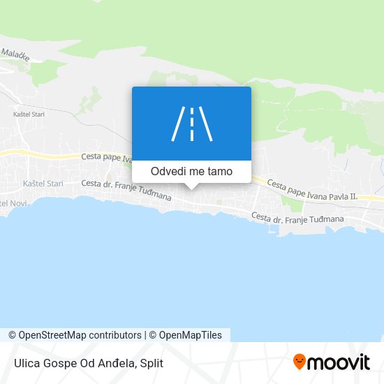 Karta Ulica Gospe Od Anđela