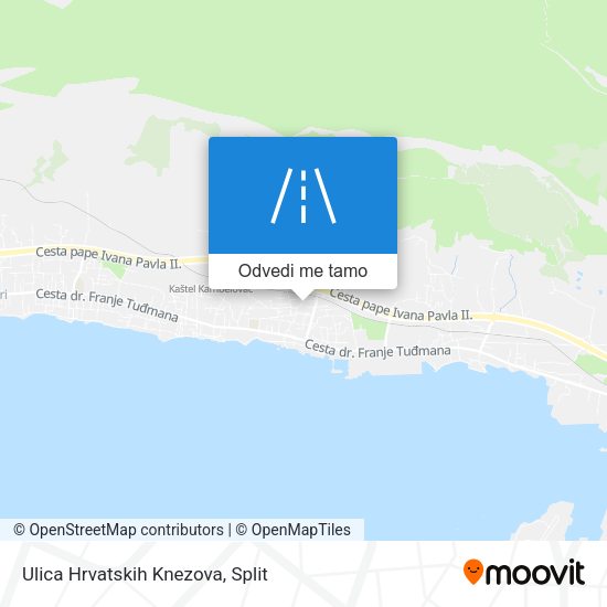 Karta Ulica Hrvatskih Knezova