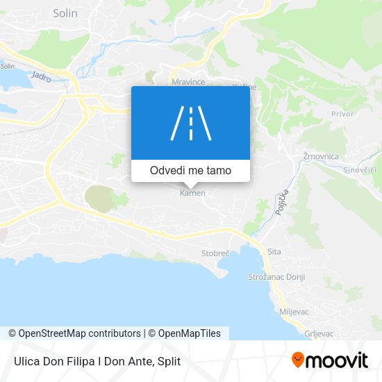 Karta Ulica Don Filipa I Don Ante