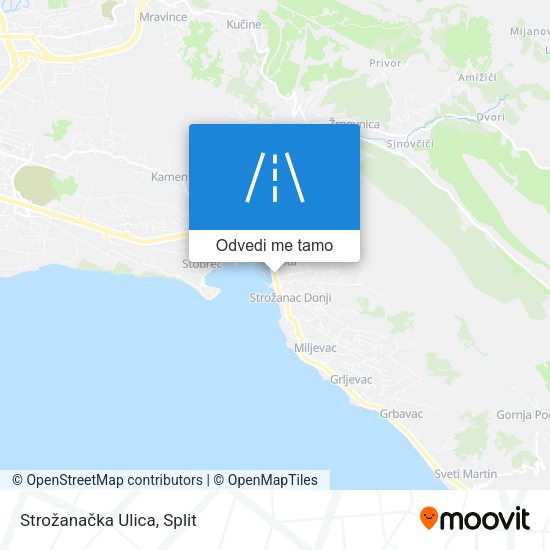 Karta Strožanačka Ulica