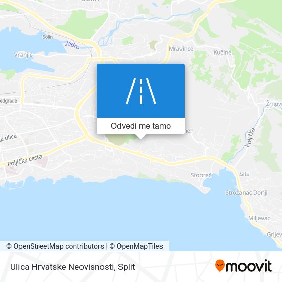 Karta Ulica Hrvatske Neovisnosti