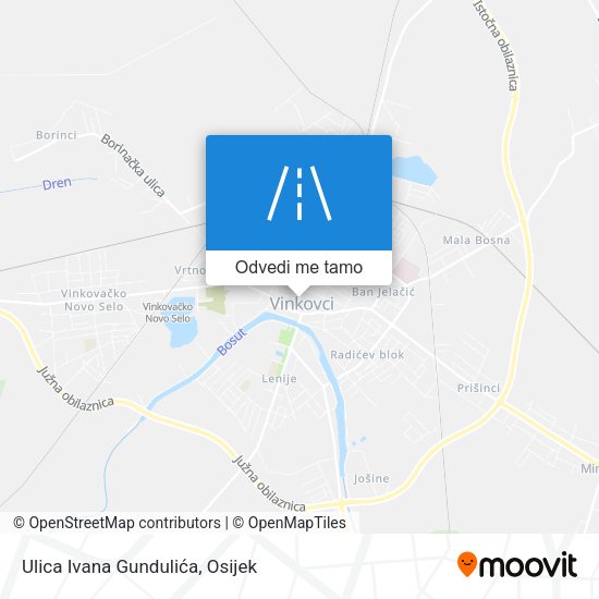 Karta Ulica Ivana Gundulića