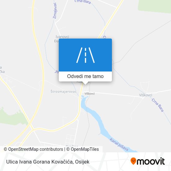 Karta Ulica Ivana Gorana Kovačića