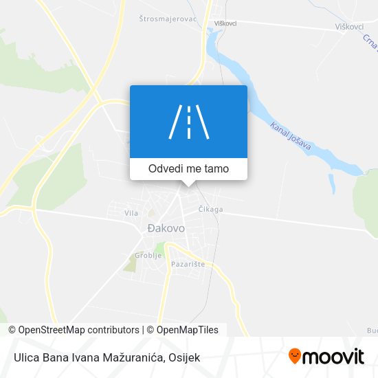 Karta Ulica Bana Ivana Mažuranića