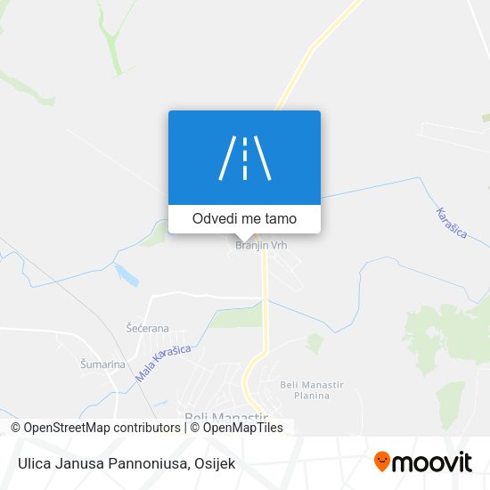 Karta Ulica Janusa Pannoniusa