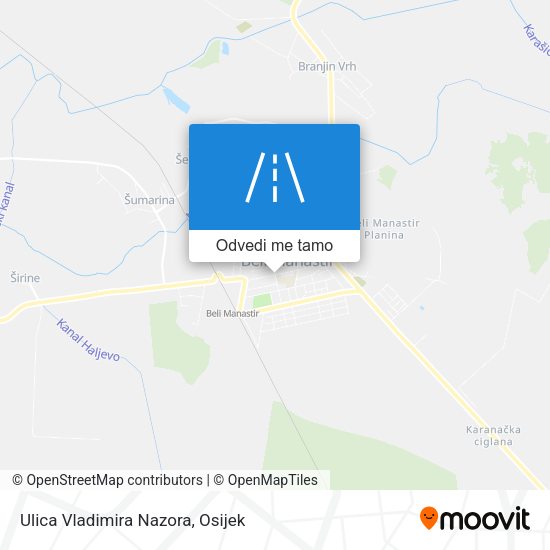 Karta Ulica Vladimira Nazora