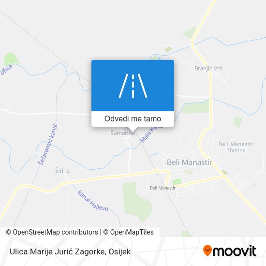 Karta Ulica Marije Jurić Zagorke