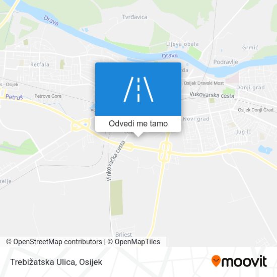 Karta Trebižatska Ulica