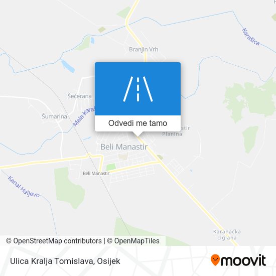 Karta Ulica Kralja Tomislava