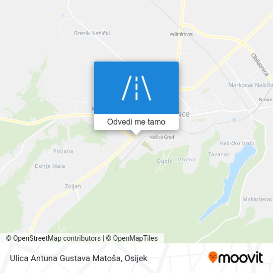 Karta Ulica Antuna Gustava Matoša