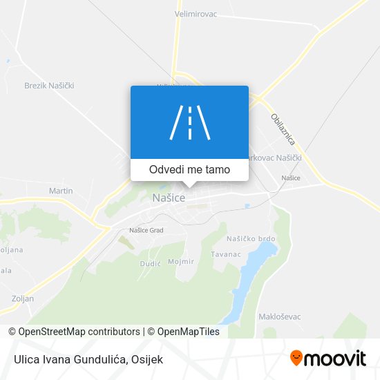Karta Ulica Ivana Gundulića