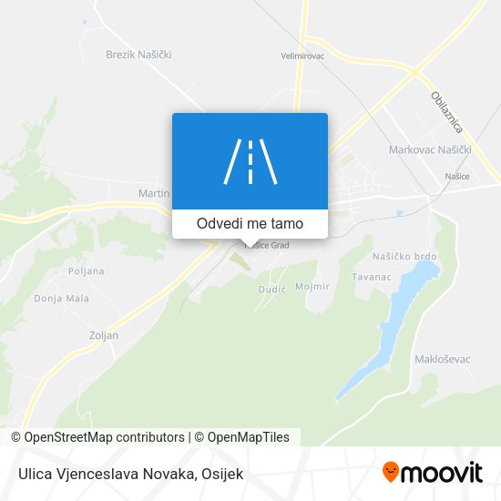 Karta Ulica Vjenceslava Novaka